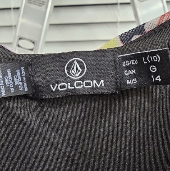 Volcom Black, Pink and Yellow/Gold Floral Sundress with Back Cut Out - Picture 3 of 5